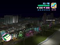 Vice City Skyline bei Nacht